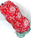 Stretchy headcovering Red Paisley